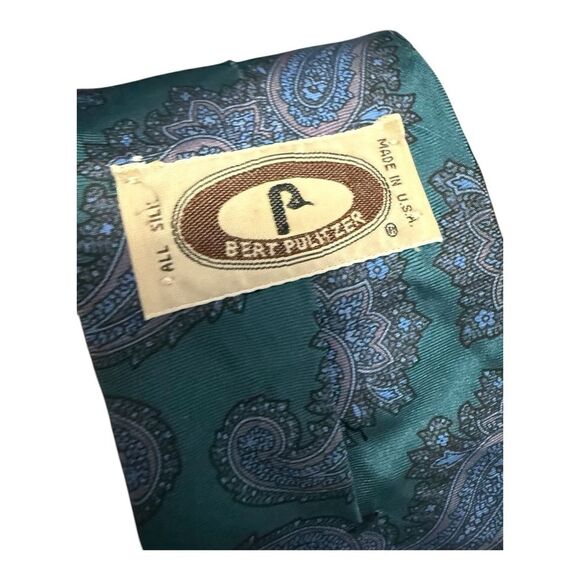 Vintage neck tie lot Principe Cellini Bert Pulitzer, silk made in USA and Italy - Picture 9 of 16